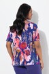 Watercolor Floral Short Sleeve V-Neck Slinky Blouse