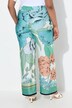 Pantalon, motif à fleurs, jambe large, taille élastique
