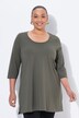 Longshirt, A-Linie, Rundhalsausschnitt, 3/4-Arm