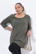 Longshirt, A-Linie, Rundhalsausschnitt, 3/4-Arm