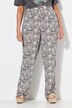 Pantalon Rose, imprimé, jambe large, taille élastique