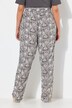 Pantalon Rose, imprimé, jambe large, taille élastique