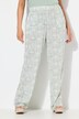 Pantalon Rose, imprimé, jambe large, taille élastique