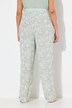 Pantalon Rose, imprimé, jambe large, taille élastique