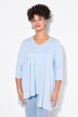T-shirt dal taglio svasato con pieghe decorative e orlo asimmetrico