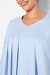 T-shirt dal taglio svasato con pieghe decorative e orlo asimmetrico