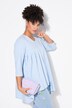 T-shirt dal taglio svasato con pieghe decorative e orlo asimmetrico
