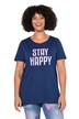 Tričko, A střih, nápis HAPPY
