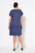 Tropical Leaf Chiffon Panel Cap Sleeve Dress
