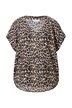 Halenkové tričko, oversize, leopardí vzor, výstřih do V