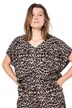 Halenkové tričko, oversize, leopardí vzor, výstřih do V