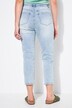 Jean Mom 5 poches, coupe Wide Legs, tissu imprimé sur le bas des jambes