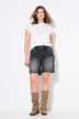 Bermuda en jean, coupe Wide Legs, bords francs
