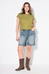 Bermuda en jean, coupe Wide Legs, bords francs