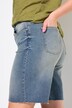 Bermuda en jean, coupe Wide Legs, bords francs