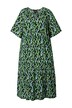 Midi šaty, A střih, tunikový výstřih, krátké rukávy