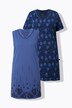 Bigshirts, set van 2, bloemen, V-hals, korte mouw/mouwloos