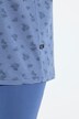Pyjama. T-shirt col V et manches courtes. Pantalon corsaire