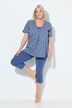 Pyjama. T-shirt col V et manches courtes. Pantalon corsaire