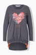 Sudadera, forma en A, corazón decorado, dobladillo elástico