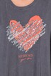 Sudadera, forma en A, corazón decorado, dobladillo elástico
