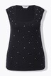 Maglia dal taglio aderente in tessuto a costine con brillantini
