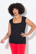 Maglia dal taglio aderente in tessuto a costine con brillantini