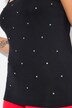 Maglia dal taglio aderente in tessuto a costine con brillantini