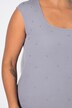 Ribshirt, slim fit, siersteentjes
