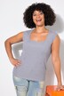Ribshirt, slim fit, siersteentjes