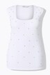 Ribshirt, slim fit, siersteentjes