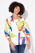 Blazer, estampado por toda la prenda, manga 3/4 con fruncidos