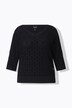 Maglia dal taglio oversize con lavorazione 3D, scollo a V e mezze maniche