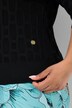 Maglia dal taglio oversize con lavorazione 3D, scollo a V e mezze maniche