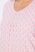 T-shirt, A-lijn, V-hals, sierplooien, korte mouw