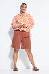 Bermuda en lin mélangé, coupe Wide Legs, taille élastique