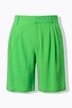 Linen Blend Pleated Bermuda Shorts