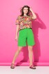 Linen Blend Pleated Bermuda Shorts