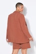 Linnenmix blazer, loose fit, dubbele rij knopen
