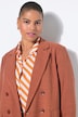 Linnenmix blazer, loose fit, dubbele rij knopen