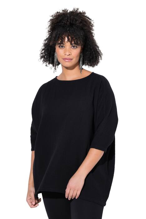 Halenka, oversize, mušelín, 3/4 rukávy