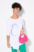 T-Shirt, A-form, paillet-hjerte, tilspidset kant
