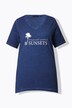 T-shirt dal taglio svasato con tintura a freddo, scollo a V e mezze maniche