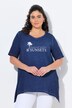T-shirt dal taglio svasato con tintura a freddo, scollo a V e mezze maniche