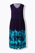 Robe maxi en jersey, motif palmiers, col V, sans manches