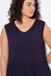 Robe maxi en jersey, motif palmiers, col V, sans manches