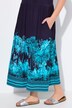 Robe maxi en jersey, motif palmiers, col V, sans manches