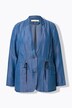 Blazer dal taglio svasato in lyocell con coulisse in vita