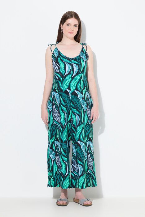 Jersey jumpsuit, jungle, bindbandjes, biologisch katoen