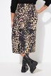 Straight cut leopard pattern sweat skirt